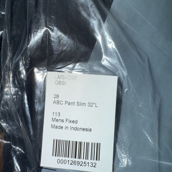 Lululemon men's ABC pants slim size 28, length 32 brand new with tags black - Picture 4 of 4